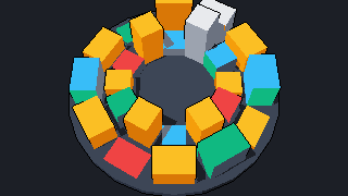 A pixel Camelot wheel with a column on each key, taller where there are more tracks.